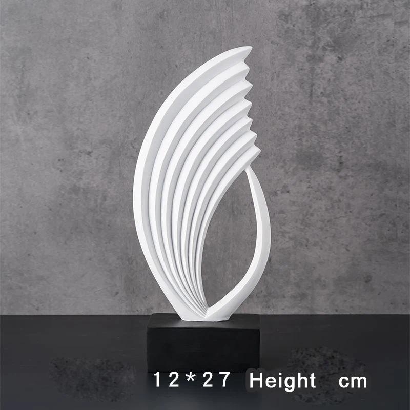 Creative Modern Luxury Resin Decor White Golden Sailing Home Living Room Office Bookcase TV Cabinet Desktop Study Decoration 1Pc
