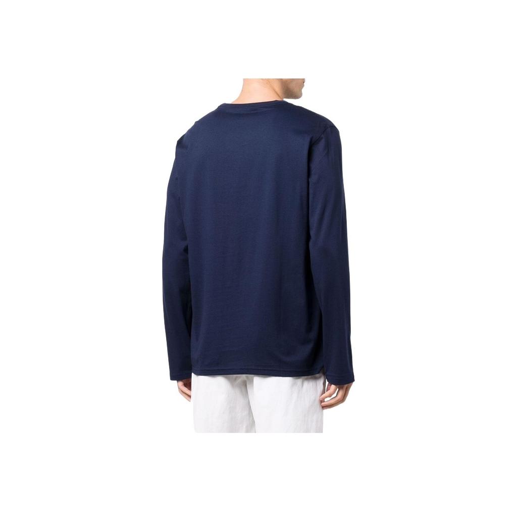 Polo Ralph Lauren Solid Logo Embroidered Crew Neck Pullover Long Sleeve T-Shirt Men Tops Dark-Blue 714844759-002