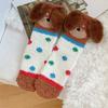Ladies' Coral Velvet Socks, Middle Tube, Warm Floor Socks, Thickened And Velvet, Dog Sleep Socks