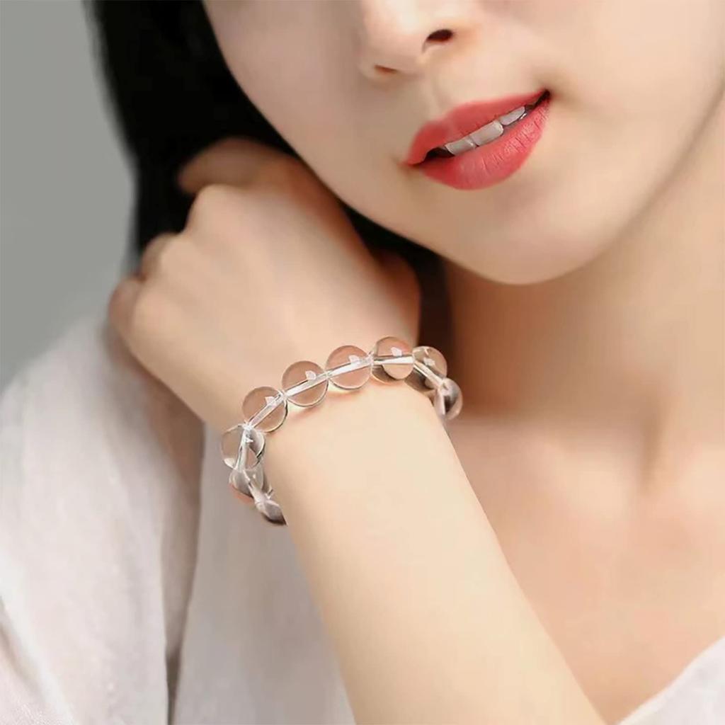 Natural Quartz Carefully Quartz Completely Tiger Natural Power Enhances Creativity and Brings Good Comes with Bead Threading Wire and Elastic