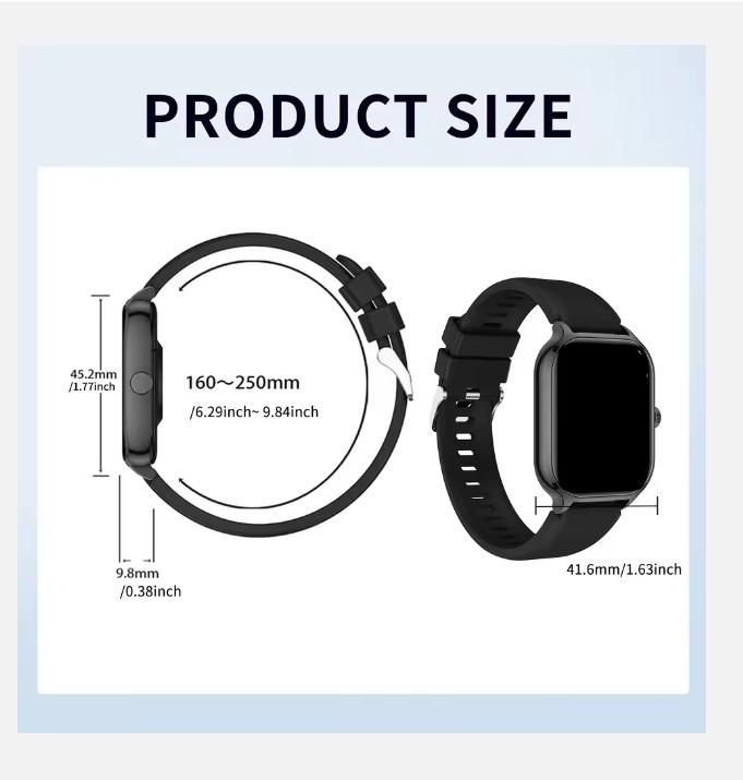 2025 Smartklocka trådlös samtal/uppringning Sportläge samtalsavisering och avvisning fitnessövervakning för iPhone/Andriod