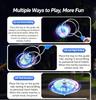 Hand Cranked Inertia Rotation Magic Flying Gyroscope Glowing Magnetic Track Kids Puzzle Stress Relief Educational Toy Gifts