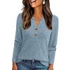 Women's Fashion Loose-Fit Round Neck Solid Color Long-Sleeve Top