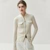Korean Style Women's Cashmere Knit Cardigan - Slim Fit with Zipper Lapel and Long Sleeves for Versatile Wear