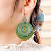 Vintage Spiral Round Earring Bohemian Style Ethnic Earrings Fashion Pendant Earrings  Party Jewelry