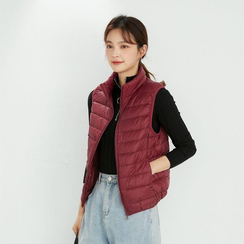 Autumn and Winter New Light Down Jacket Women's Casual Down Vest Fashion Vest Stand-up Collar Vest Thin Vest Jacket