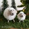 Christmas Decoration Sheep Beige Khaki Scene Model Sheep Cartoon Lamb Photo Props Miniature Sheep Decor Desktop Ornament