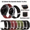 22 26MM Garmin Quick Fit Nylon Watchband Strap for Fenix 7/7Pro/7X/6X/6 Pro/5X/5 Plus6/Epix/Instinct Replaceable Bracelet
