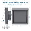 4 Inch Dryer Vent Cover - Outside Wall Exhaust Hood for Clothes Dryer, Aluminum Louvered Vent with Flap, Weatherproof