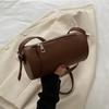 Underarm Bag Women's  New Fashion Retro Cylindrical Handbags High Quality Female Texture PU Crossbody Bags Trend