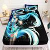 Hatsune Miku Printed  Fitted Sheet Comforte  Bed Cover Full Set  3D Children'S Bedding Anime Room Decor Home