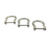 D-Rings Screw In Shackle Horseshoe Buckle Horseshoe Shape D Rings D-Shaped Metal Hoop Replacement for DIY Leather Crafts