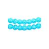 String of 62 Round Beads 6mm 6 Mm In Blue Lagoon Cracked Rock Crystal