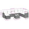 Vidaxl 9-Cz. Conjunto de Muebles de Jardín con Cojines, Marrón, Ratán Sintético