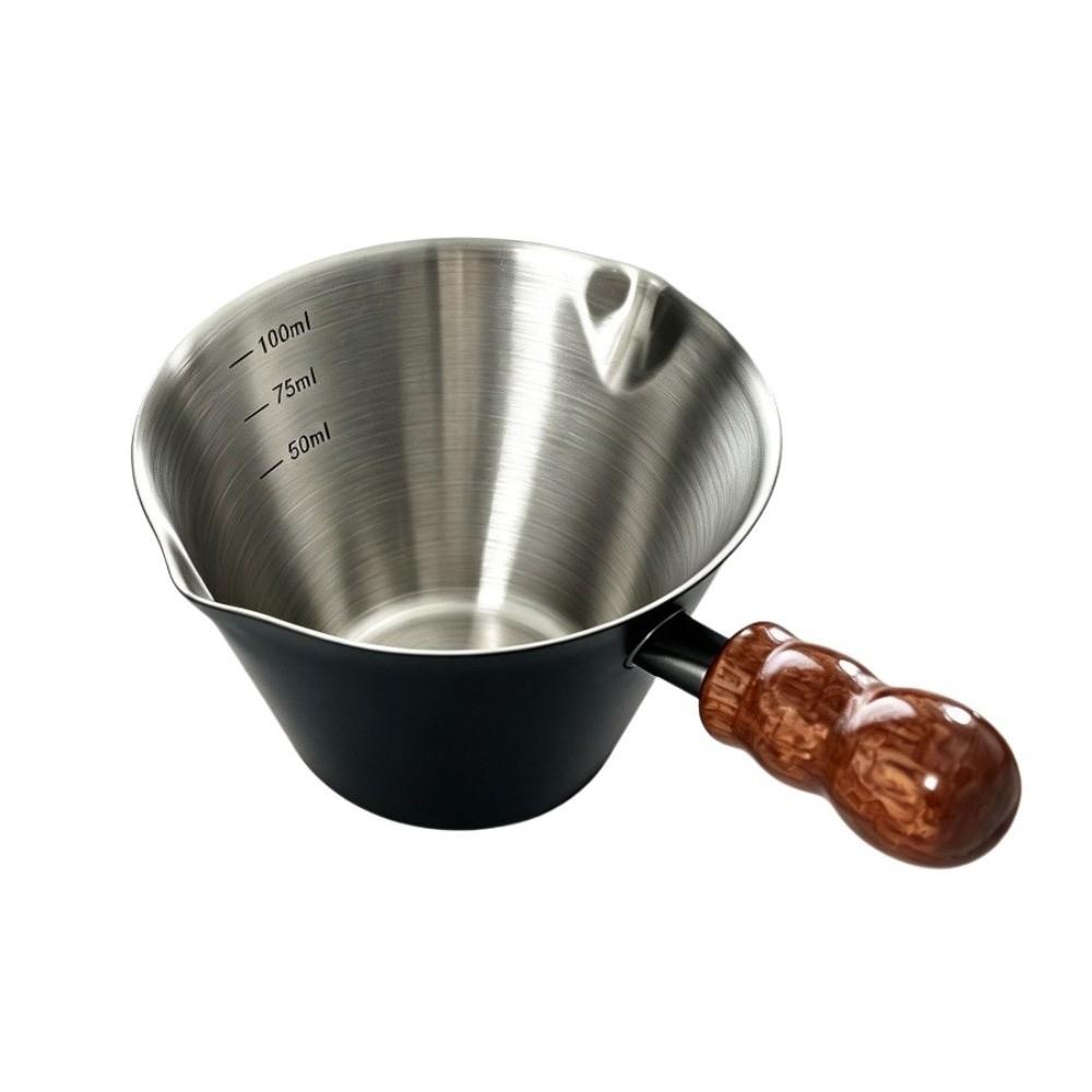 304 Stainless Steel Espresso Measuring Cup Double Spouts Coffee Extraction Cup Coffee Catch