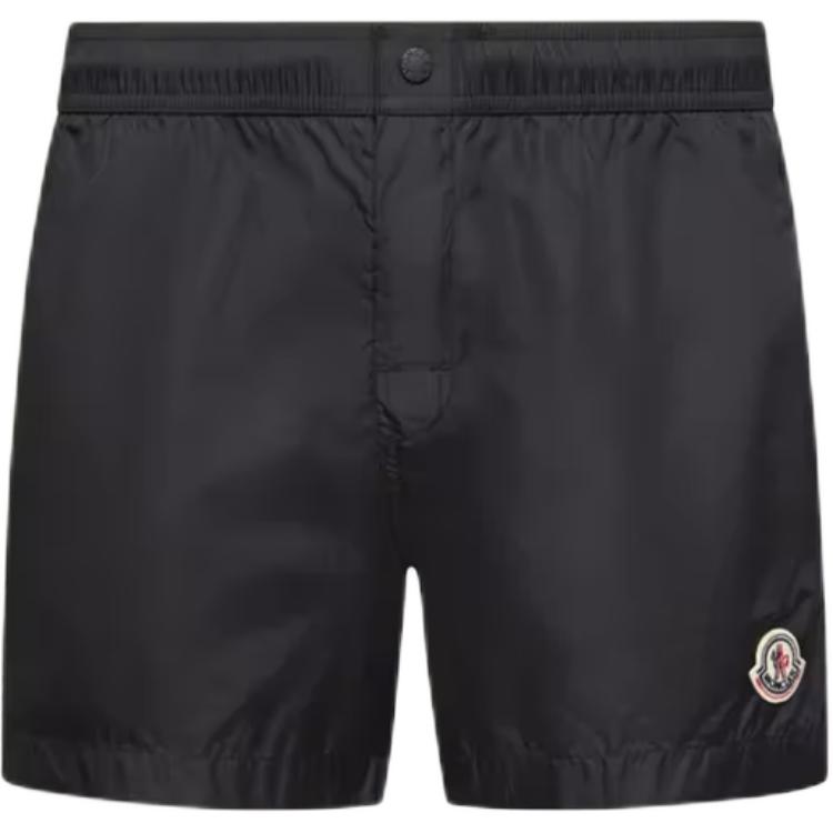 Moncler SS26 Swim Shorts Logo Mid-Rise