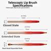 Telescopic Lip Gloss Brush Double-headed Lipstick Brush Portable Retractable Lip Brush  Dustproof