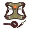 Reflective Breathable Suede Dog Harness and Leash Set for Small Dogs