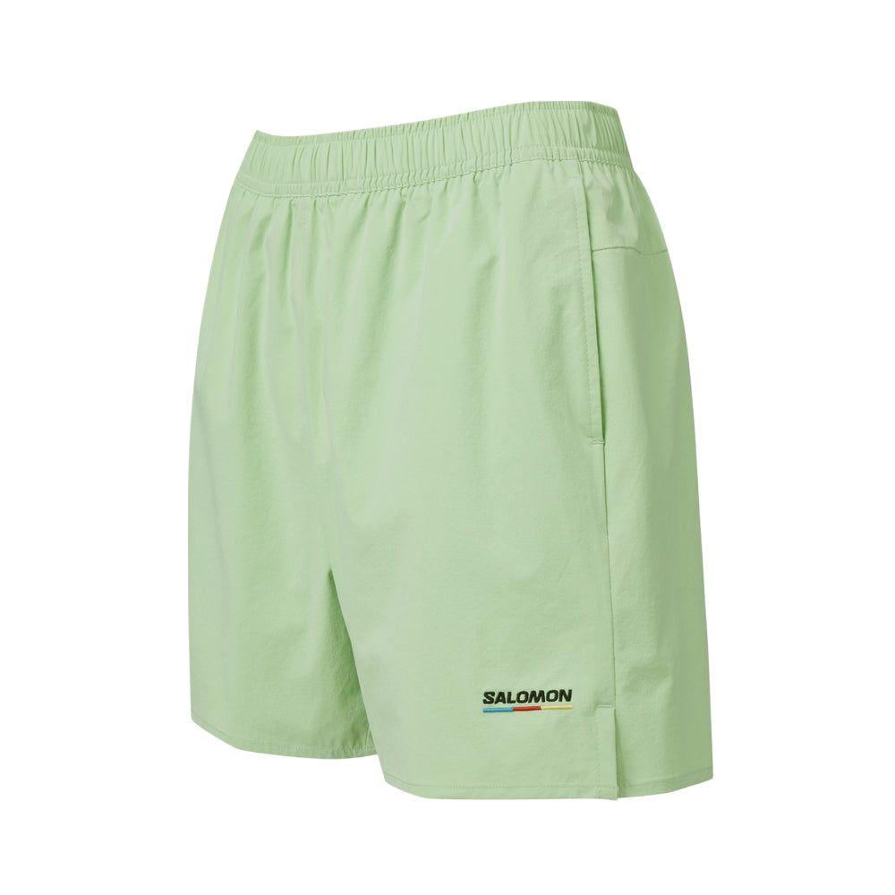 Salomon Blast Race Flag Fashion Simple Comfortable Versatile Three-Quarter Casual Shorts Unisex shorts Melon-Green C28226