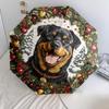 Christmas dog, automatic folding umbrella, portable and foldable design, 8 ribs, a Christmas or birthday gift.