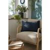 Coussin déhoussable 40 x 60 cm GAIA Bleu nuit – Gaze de coton avec passepoil élégant