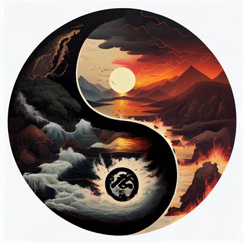 Diy Diamond Painting Tai Chi Landscape Full Square Round Embroidery Mosaic Sunset Sea Handmade Home Decor