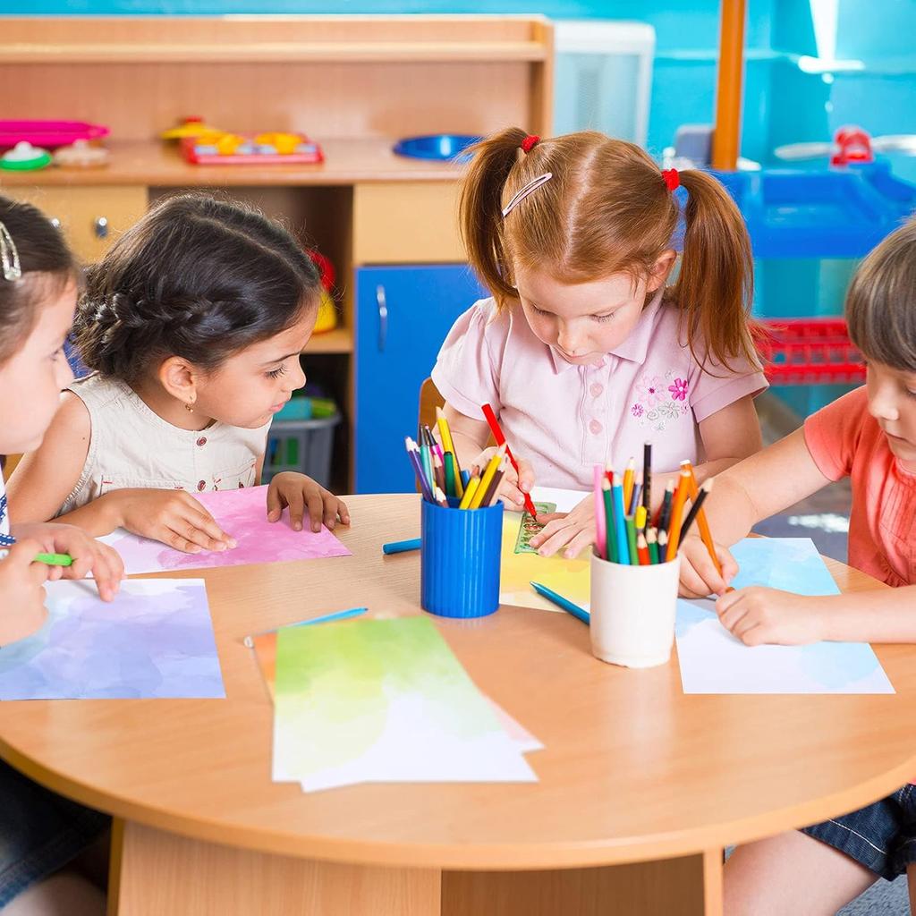 Clabby 120 Pcs 8 ''x11'' Watercolor Stationery Paper Decorative Printer Copy Double-sided Paper Colored for Writing Letter Invitations Students