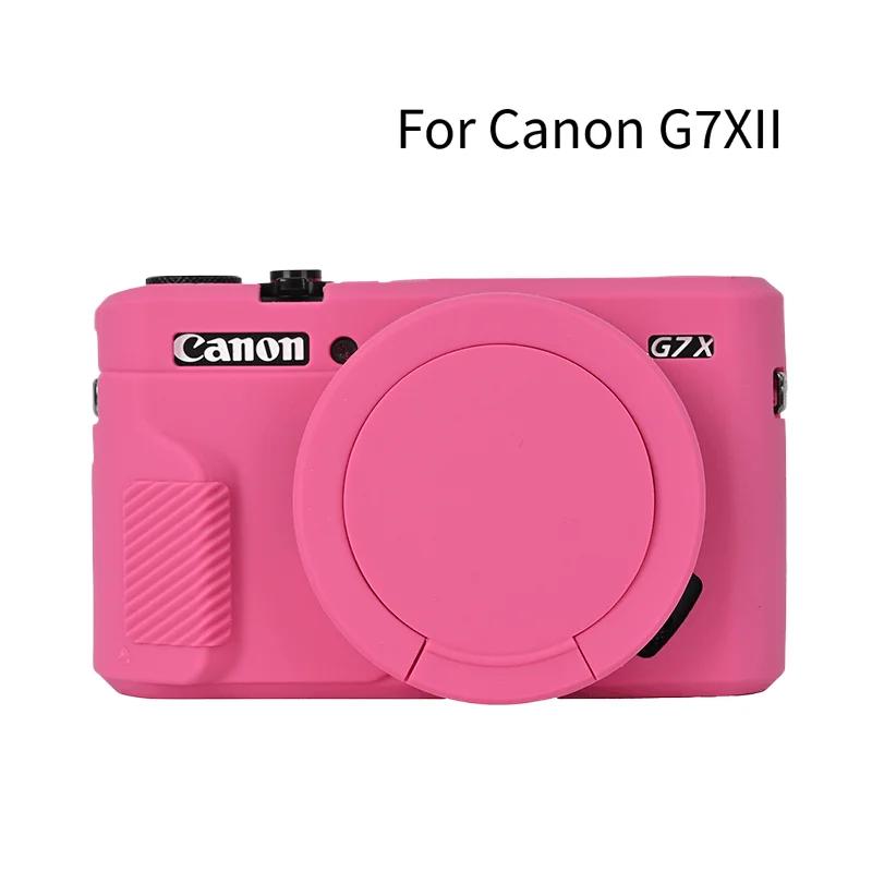 Měkký gumový silikonový kryt pouzdro G7X3 G7X2 Pro Canon Powershot G7XII G7X II G7X Mark 2 G7X Mark III G7XIII S ochranou objektivu