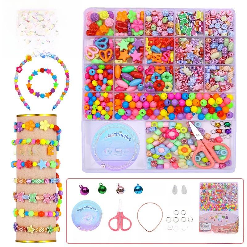 Crafting Bead Children Kit Plastic Elements Brain Development Bonding Family