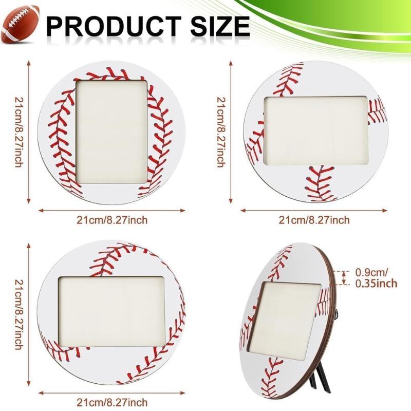 Set di 2 Cornici per Foto Baseball Calcio per Amante dello Sport Porta Foto