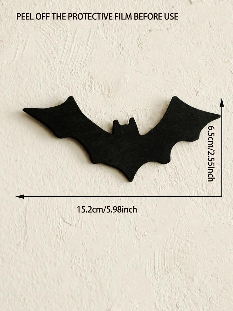 1pc Halloween Bat Wall Stickers Acrylic Hanging Mirror Decortive Gothic Wall Decorations for Home Bedroom Living Room Party Gift