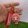 Naruto Keychain Fashion Jewelry Cartoon Cute Figure PVC Keyring Uzumaki Kakashi Action Figures for Men Women Bag Pendant