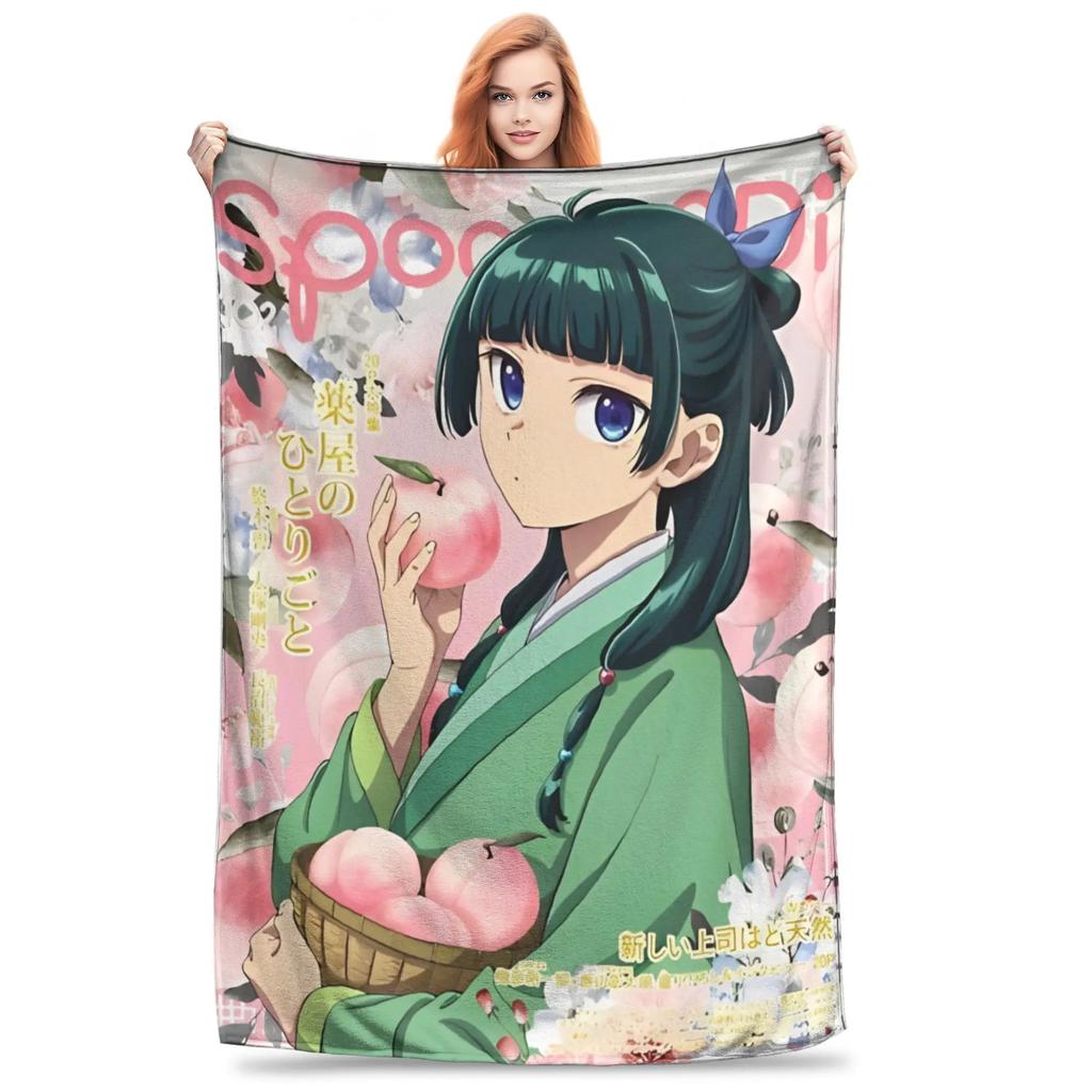 Maomao The Apothecary Diaries Fleece Throw Blanket Kusuriya no Hitorigoto Warm Bed Quilt for Bedroom