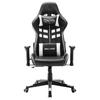 Gaming Chair In Black and White Synthetic Leather
