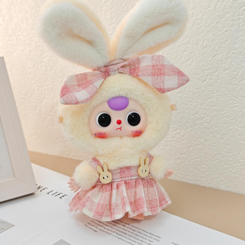 Macaron Little Rabbit Doll Clothes: Cute Pendant, Outfit for 3-Year-Old, Blind Box Edition