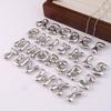 Creative A-Z Balloon Bubble Letter Pendant Necklace for Women Silver Plated Chunky Stainless Steel Necklaces  Gift