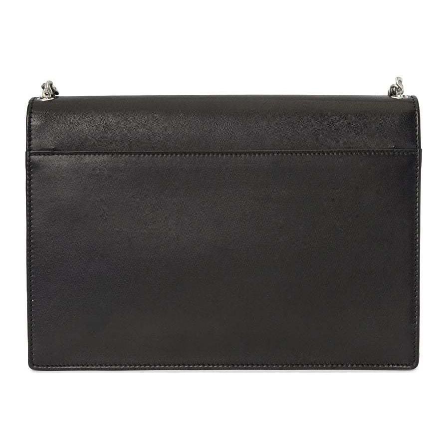 Saint Laurent YSL Monogram Gabi Silver Logo Chain Envelope Bag Women Shoulder Bag Black 668864-1ELV6-1000