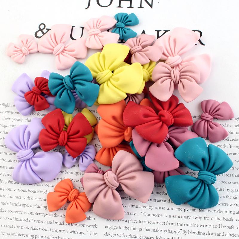 

10 шт. Милый бант из смолы с плоской задней частью, смоляная нашивка, заколка для волос, аксессуары для поделок, украшения из мультфильмов, украшения для чехла для телефона