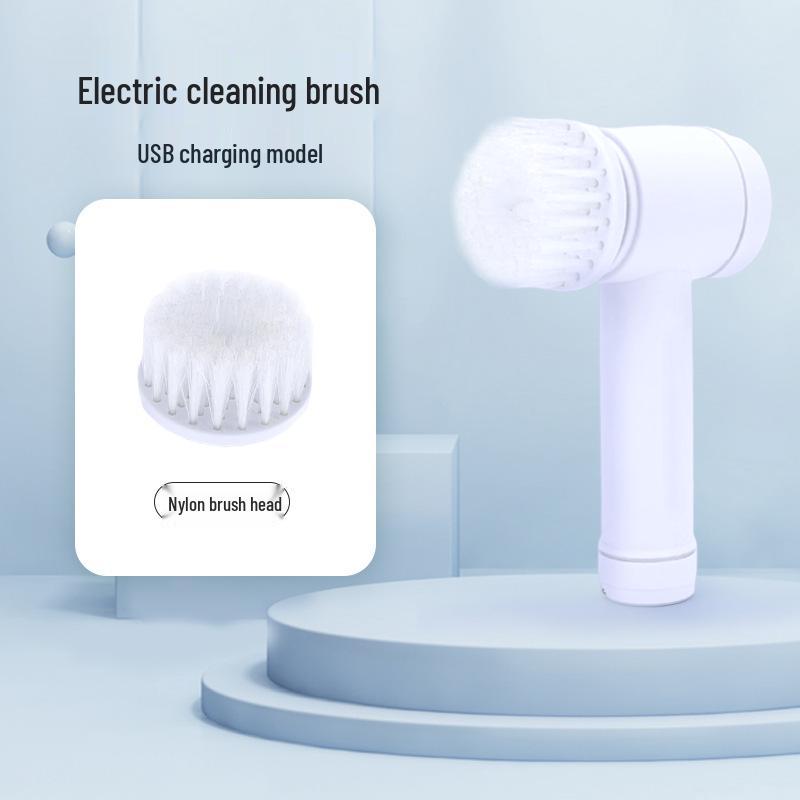 Versatile Electric Cleaning Brush Set: Multiple Brush Heads for Kitchen, Bathroom, Toilet, Crevice Cleaning, and Rotating Mop Replacement.