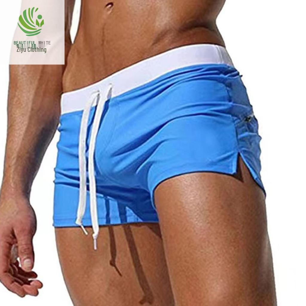 2025 Neue Herren Colorblock Stretch Strand Badehose