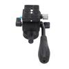 Tripod Fluid Head 360 degrees  Panorama Aluminum Alloy Video Tripod Head with Steel Handle 3 8in Bottom Screw Hole 5kg