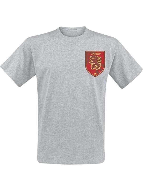 Harry Potter Gryffindor House Mens Grey T Shirt Harry Potter Tee Back Print S