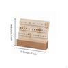 Wooden Perpetual Calendar Freestanding Sliding Date Tracker Reusable