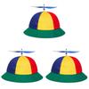Zomerzonnehoed Met Spiraalvormige Propeller En Regenboogpatroon Voor Volwassenen