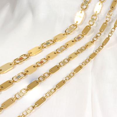 Thick Chain Necklace Bracelet Cuban Chain Hip Hop Street Titanium Steel Chain Splicing Exaggerated Epoxy Chain Necklace