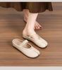 2025 Summer Women's Closed Toe Slip-on Hidden Heel Flat Mules with Tabi Split Toe Design