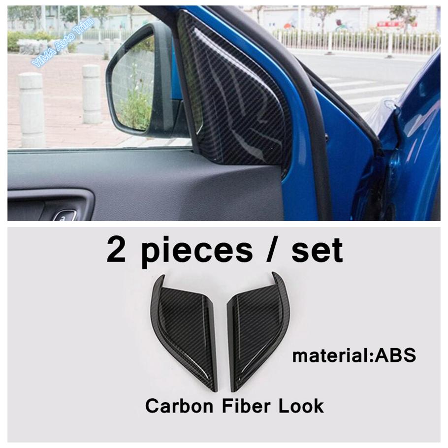 Car Head Lights Switch Button / A Pillar / Steering Wheel Cover Trim Carbon Fiber ABS Accessories For Ford Focus MK4 -