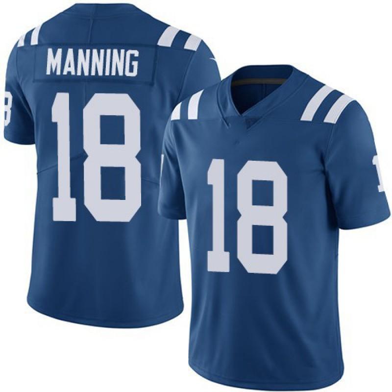 Indianapolis Colts Football Jersey 2 53 LEONARD 18 MANNING Mens Embroidered Rugby Shirt