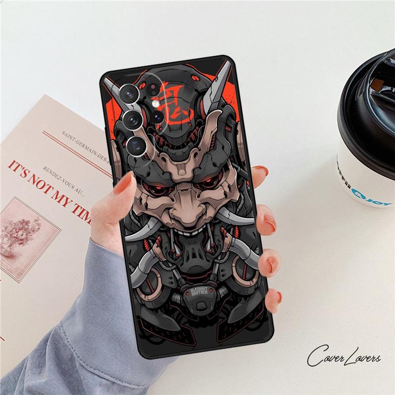 Japanese Hannya Mask Phone Case For Samsung Galaxy S24 S25 S23 S22 Ultra Note 10 20 Plus S20 S21 FE Cover