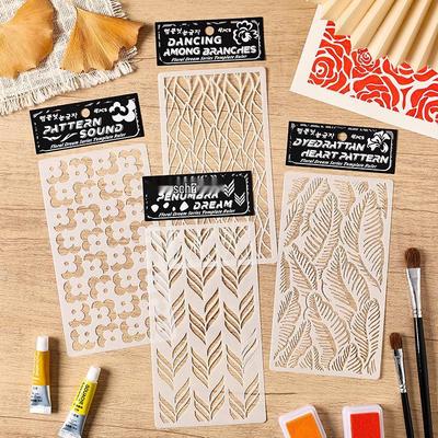 Yuezhen Floral Wenmeng Hand-Copied PET Stencil for Hollow-Out Spray Painting and Color Art